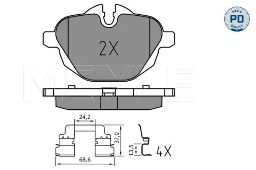MEYLE Brake Pad Set, disc brake (025 245 6118/PD)