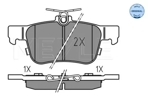 MEYLE Brake Pad Set, disc brake (025 222 3116)