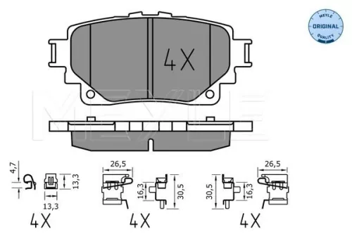 MEYLE Brake Pad Set, disc brake (025 205 8215)