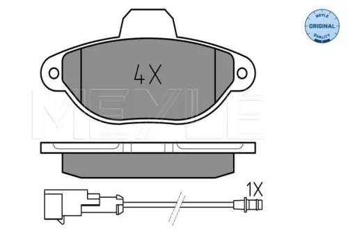 MEYLE Brake Pad Set, disc brake (025 214 3617/W)
