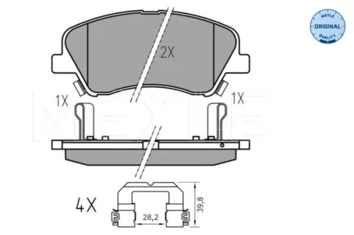 MEYLE Brake Pad Set, disc brake (025 222 2818)