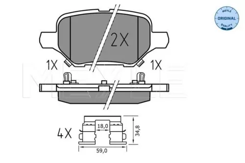 MEYLE Brake Pad Set, disc brake (025 229 3017)