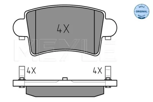 MEYLE Brake Pad Set, disc brake (025 236 6916)