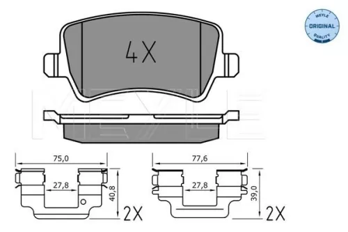 MEYLE Brake Pad Set, disc brake (025 244 9618)
