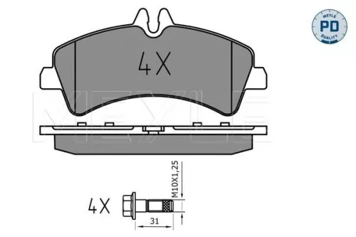 MEYLE Brake Pad Set, disc brake (025 292 1720/PD)