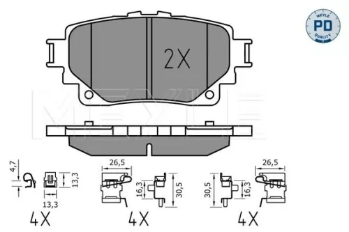MEYLE Brake Pad Set, disc brake (025 205 8215/PD)