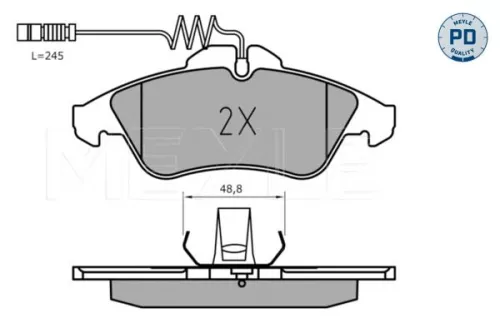 MEYLE Brake Pad Set, disc brake (025 215 7620/PD)