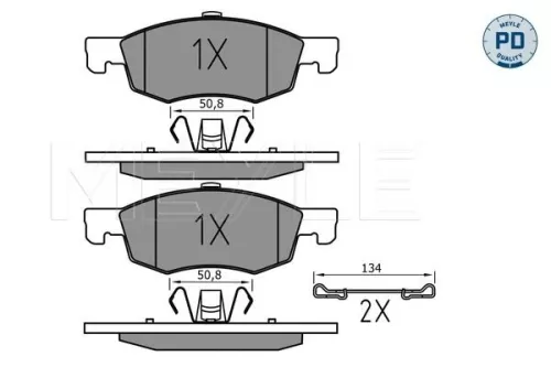 MEYLE Brake Pad Set, disc brake (025 221 4317/PD)