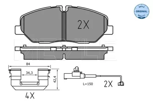 MEYLE Brake Pad Set, disc brake (025 224 2020/PD)