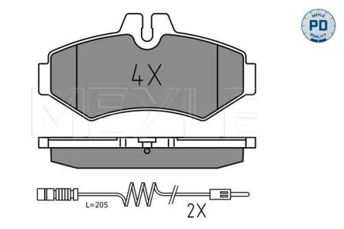 MEYLE Brake Pad Set, disc brake (025 230 2118/PD)