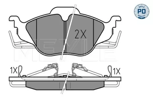MEYLE Brake Pad Set, disc brake (025 230 6317/PD)