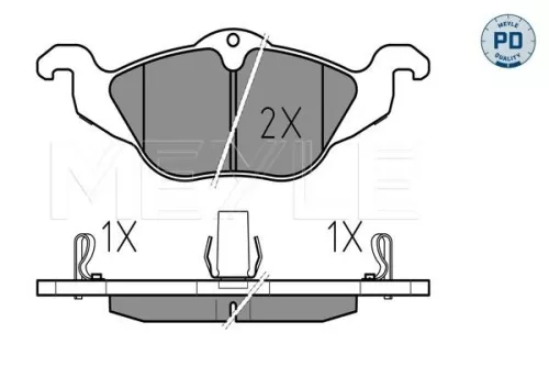 MEYLE Brake Pad Set, disc brake (025 230 6317/PD)
