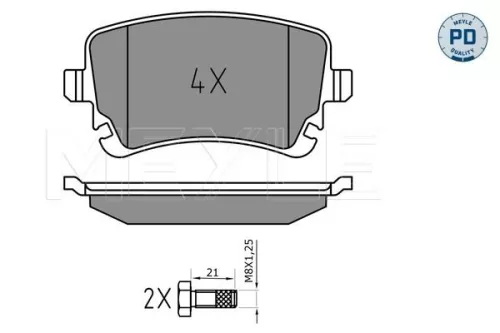 MEYLE Brake Pad Set, disc brake (025 233 2617/PD)