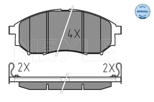 MEYLE Brake Pad Set, disc brake (025 236 9816/W)