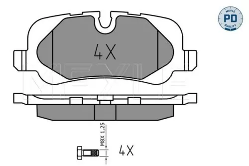 MEYLE Brake Pad Set, disc brake (025 241 9217/PD)