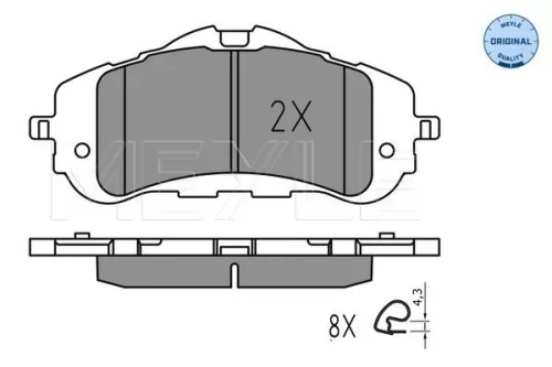 MEYLE Brake Pad Set, disc brake (025 258 9518)
