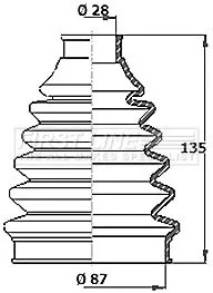 FIRST LINE FIRST LINE FCB2360R  FIRST LINE Drive Shaft Cv Boot Kit 