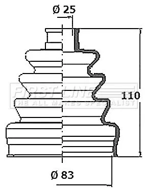  FIRST LINE Drive Shaft Cv Boot Kit