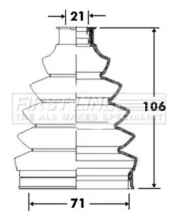 FIRST LINE FIRST LINE FCB2365  FIRST LINE Drive Shaft Cv Boot Kit 