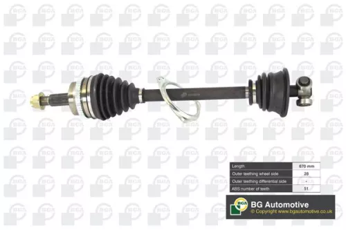BGA DS9510LA Drive Shaft
