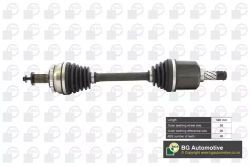 BGA BGA (DS9706LA) front axle left BGA Drive Shaft 