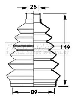FIRST LINE FIRST LINE FCB2367  FIRST LINE Drive Shaft Cv Boot Kit 