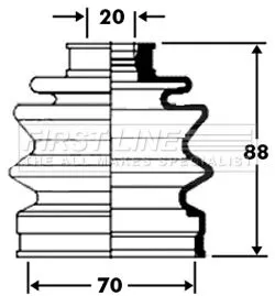 FIRST LINE FIRST LINE FCB2368  FIRST LINE Drive Shaft Cv Boot Kit 