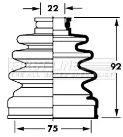 FIRST LINE FIRST LINE FCB2370  FIRST LINE Drive Shaft Cv Boot Kit 