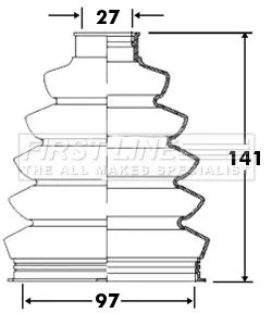  FIRST LINE Drive Shaft Cv Boot Kit