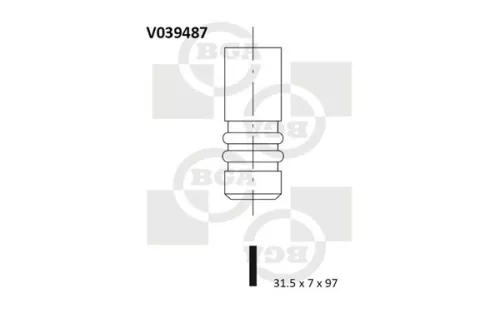 BGA Exhaust Valve (V039487)