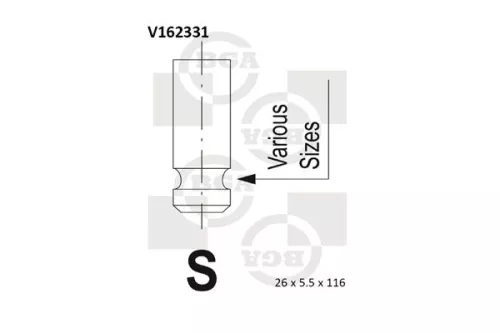BGA Exhaust Valve (V162331)