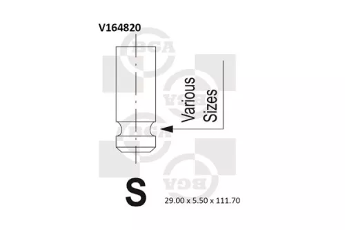 BGA BGA V164820 Intake Valve 