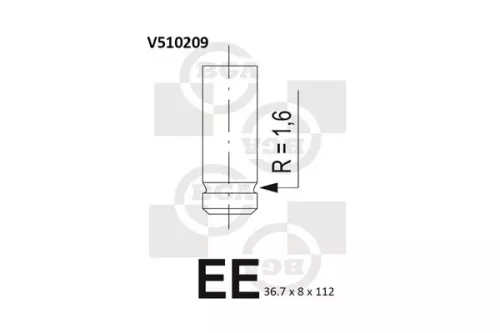 BGA BGA V510209 Bga Exhaust Valve For Iveco Opel Renault Daily Master Movano Safrane Trafic 