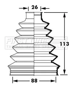 FIRST LINE FIRST LINE FCB2376  FIRST LINE Drive Shaft Cv Boot Kit 