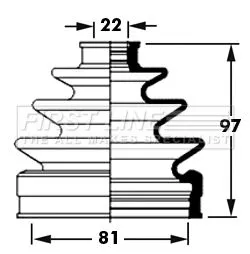 FIRST LINE FIRST LINE FCB2380  FIRST LINE Drive Shaft Cv Boot Kit 