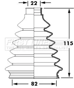 FIRST LINE FIRST LINE FCB2381  FIRST LINE Drive Shaft Cv Boot Kit 