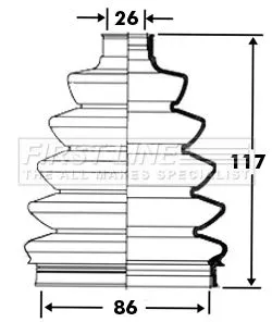FIRST LINE FIRST LINE FCB2389  FIRST LINE Drive Shaft Cv Boot Kit 