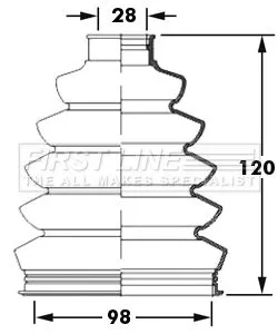 FIRST LINE FIRST LINE FCB2394  FIRST LINE Drive Shaft Cv Boot Kit 