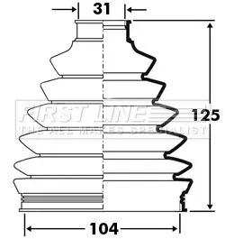  FIRST LINE Drive Shaft Cv Boot Kit