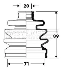 FIRST LINE FIRST LINE FCB2396  FIRST LINE Drive Shaft Cv Boot Kit 
