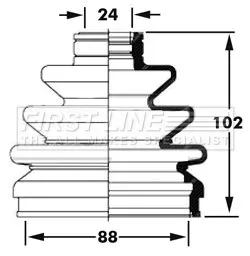FIRST LINE FIRST LINE FCB2397  FIRST LINE Drive Shaft Cv Boot Kit 
