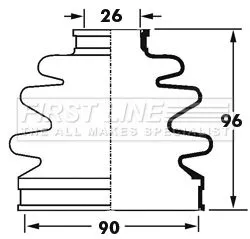  FIRST LINE Drive Shaft Cv Boot Kit