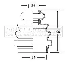 FIRST LINE FIRST LINE FCB2411  FIRST LINE Drive Shaft Cv Boot Kit 