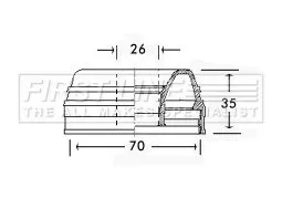 FIRST LINE FIRST LINE FCB2414  FIRST LINE Drive Shaft Cv Boot Kit 