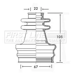  FIRST LINE Drive Shaft Cv Boot Kit