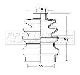  FIRST LINE Drive Shaft Cv Boot Kit