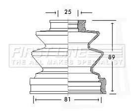 FIRST LINE Drive Shaft Cv Boot Kit