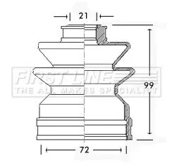  FIRST LINE Drive Shaft Cv Boot Kit