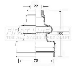 FIRST LINE FIRST LINE FCB2495  FIRST LINE Drive Shaft Cv Boot Kit 