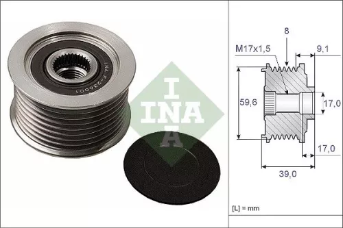 Ina Overrunning Alternator Clutch Pulley For Mazda 3 5 6 Cx-7 Mpv